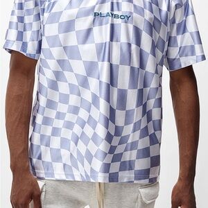 Exclusive PacSun Playboy Checkered Wavy Y2K Shirt